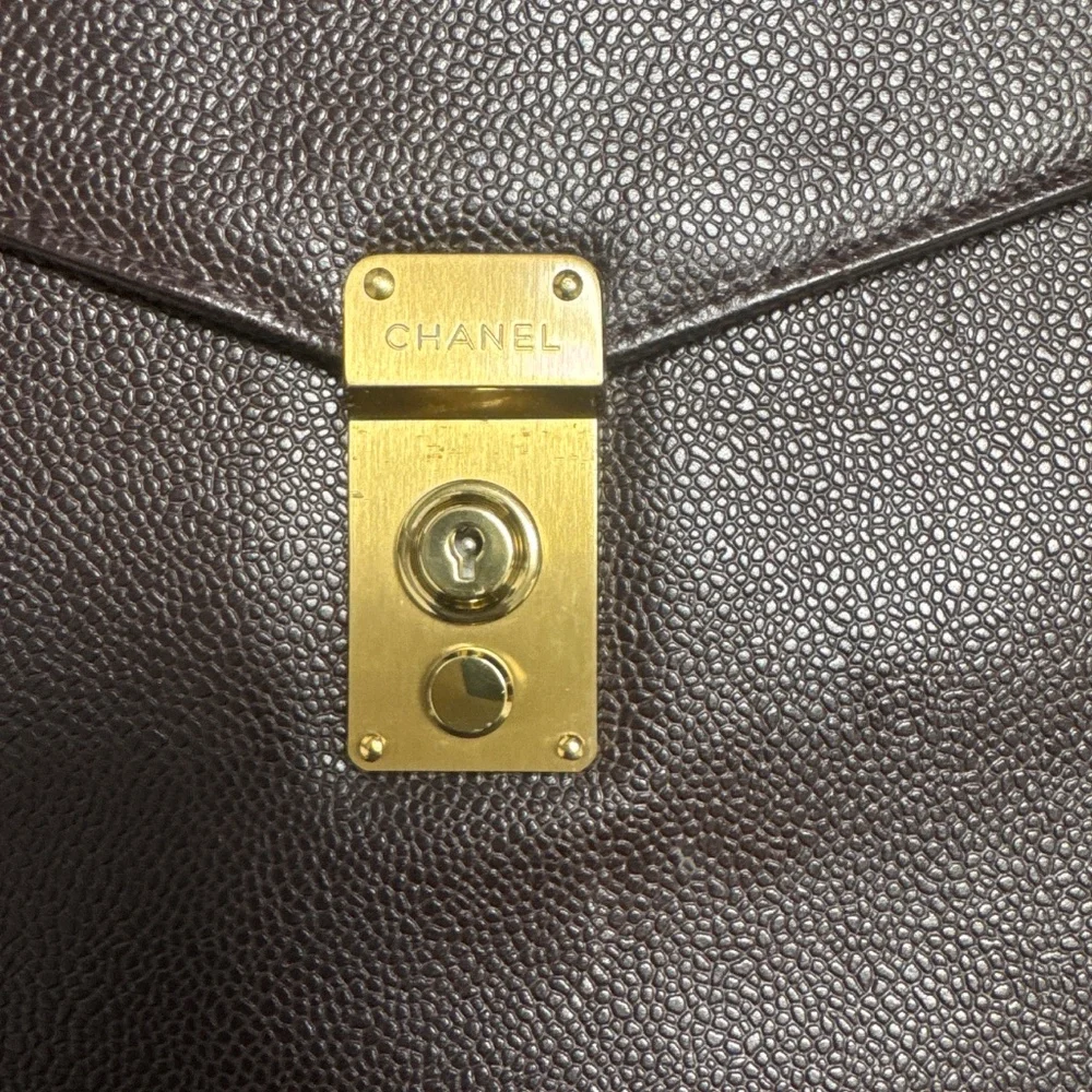 Chanel Caviar Brown Briefcase